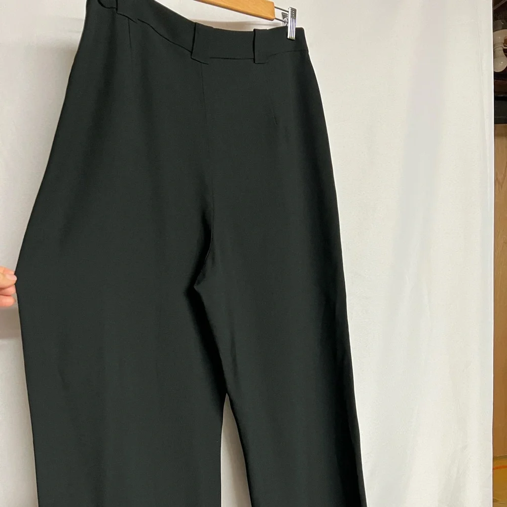 NWT Sezane Woman Black Loulou Trousers Cotton Bamboo High Waist Dress Pants 14 - Picture 8 of 15